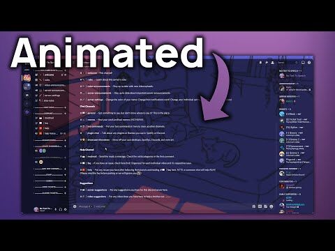 Animated Discord wallpaper adding dynamic flair to a server
